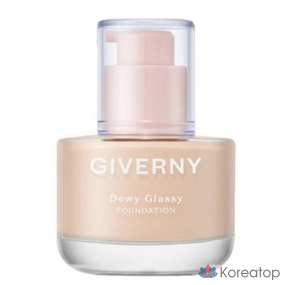 Тональный крем Giverny Dewy Glassy Foundation, 30 мл, цвет 25NW, бежевый, 1 шт.