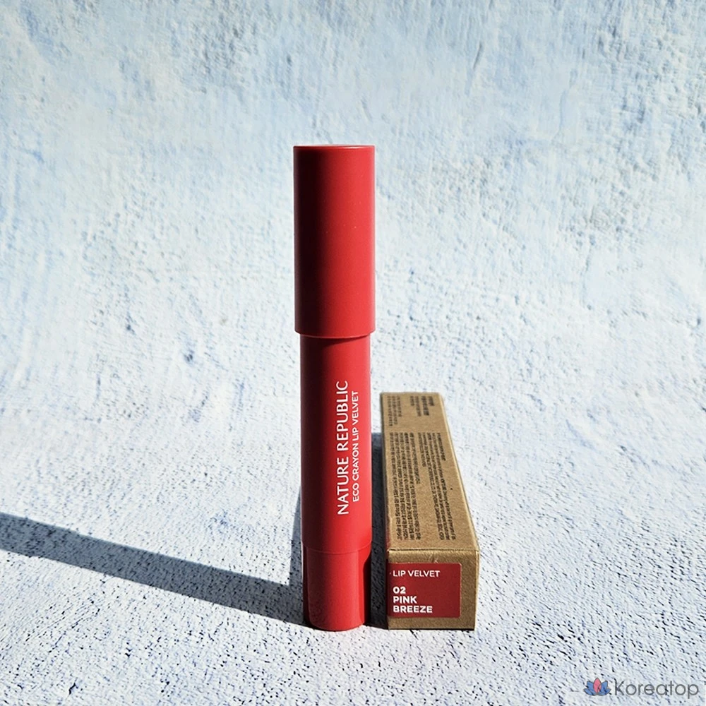 Карандаш для губ Nature Republic Eco Velvet Lip Crayon 2,8 г, № 02 Pink Breeze, 1 шт.