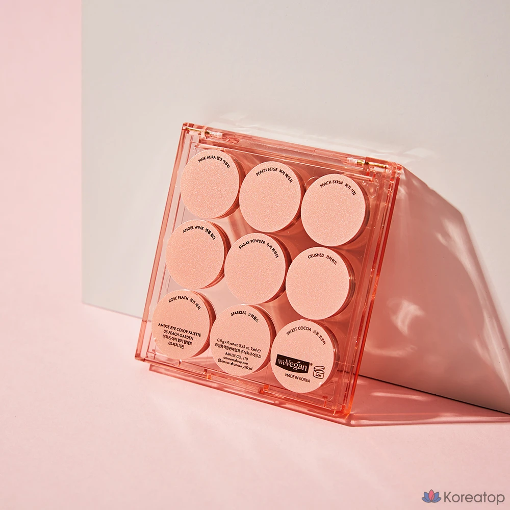 Палетка теней для век AMUSE, оттенок 05 Peach Garden, 1 шт.