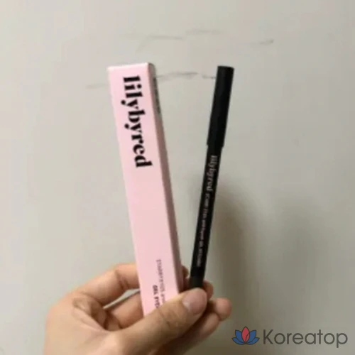 Гелевая подводка для глаз Starry Eyes Nine to Nine, стойкая, кремовая, цвет лилейно-красный, матовый черный, 1 шт.