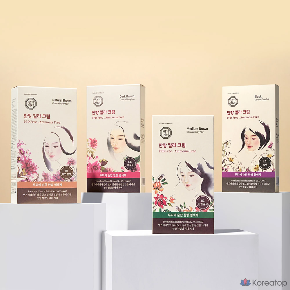 Краска для волос Danggi Meori Oriental, № 4 Натуральный коричневый, 1 шт., фото 5