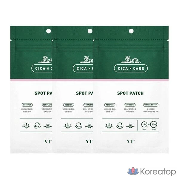Пластыри VT Cica Spot Patch, 3 упаковки по 48 листов