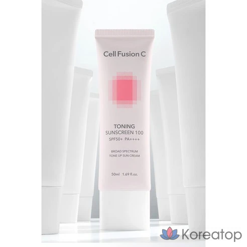 Cell Fusion C Солнцезащитный тонизирующий крем Toning Sunscreen 100 SPF 50+ PA++++, 50 мл