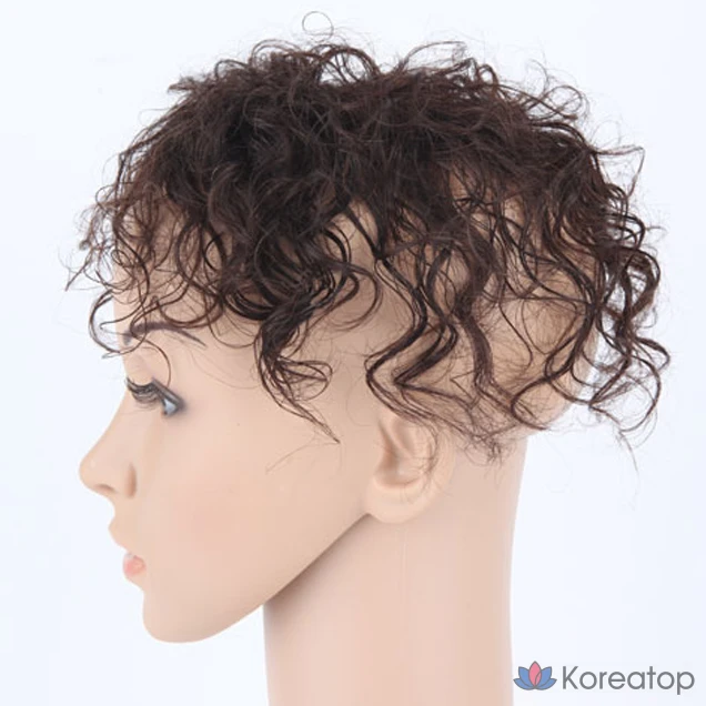 Парик «Лиса», дышащий летний парик из натуральных человеческих волос с волнистым пробором, размер W2040, маленький, натуральный коричневый, 1 штука., фото 2