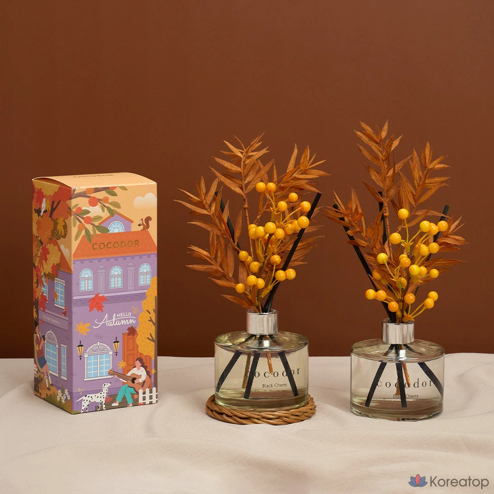 Диффузор для дома Cocodor Perfume Autumn Diffuser Set, Black Cherry, 200 мл, 2 шт.