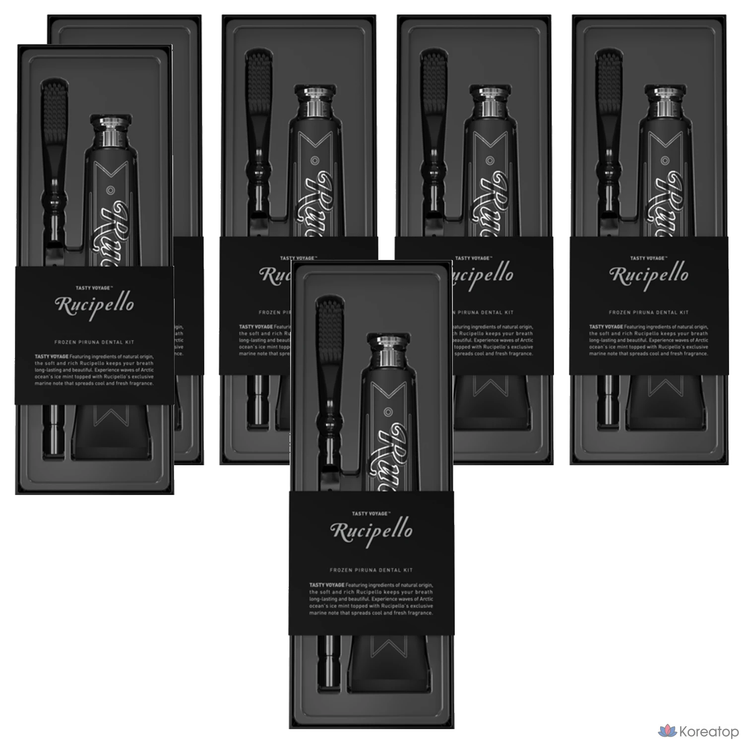 Набор для ухода за полостью рта Rucipello Brightening Care Frozen Piruna Dental Kit, 6 шт.