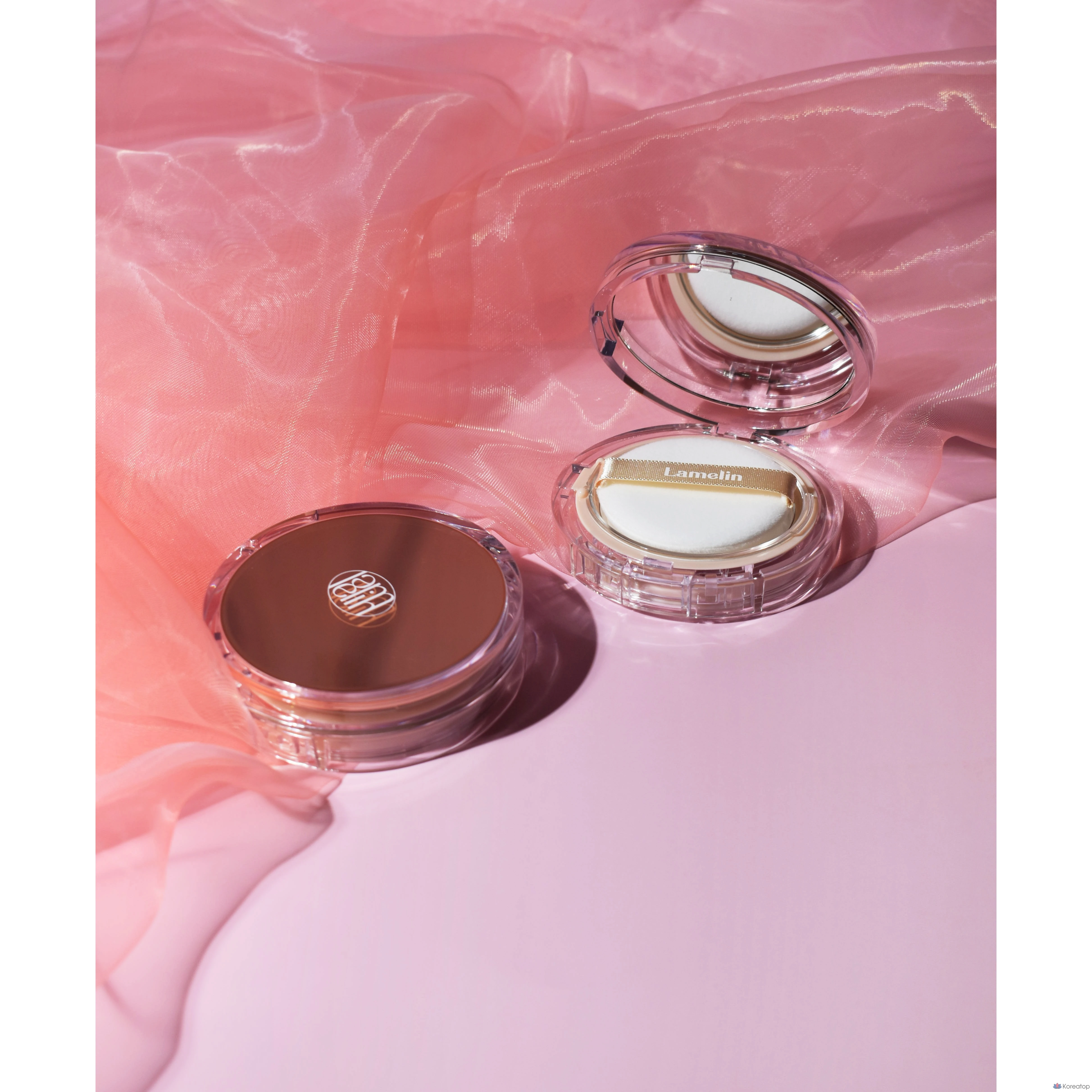 Lamelin Air Fit No-Sebum Pact, 12 г, белый, 1 шт.