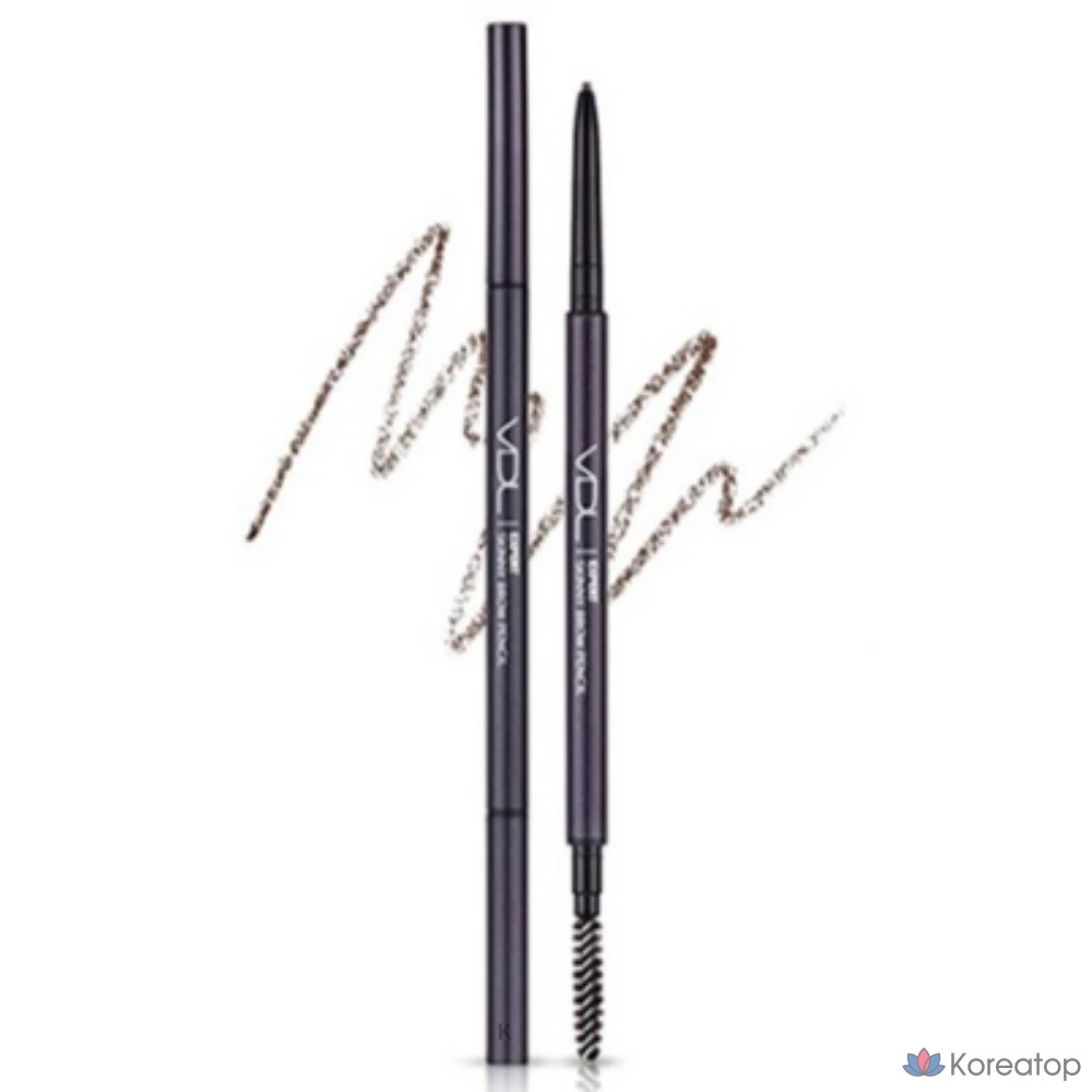 Карандаш для бровей VDL Expert Skinny Brow Pencil, 0.05 г, серо-коричневый, 1 шт.