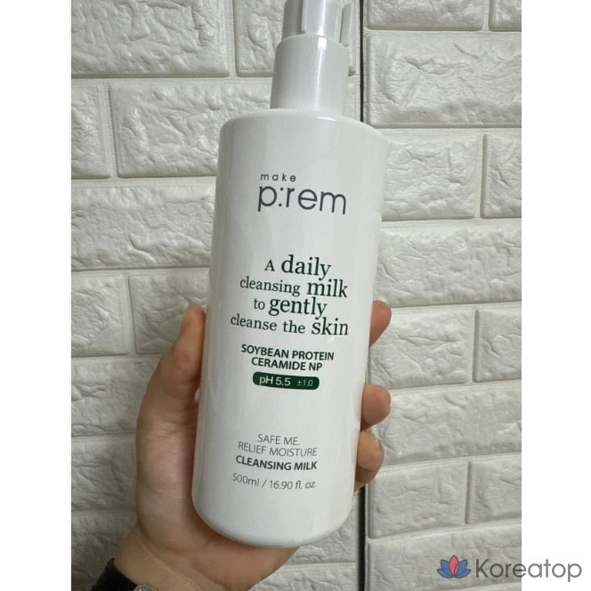 Очищающее молочко MAKE P:REM Safe Me Relief с увлажняющим эффектом, 1,2 л, 1 шт.