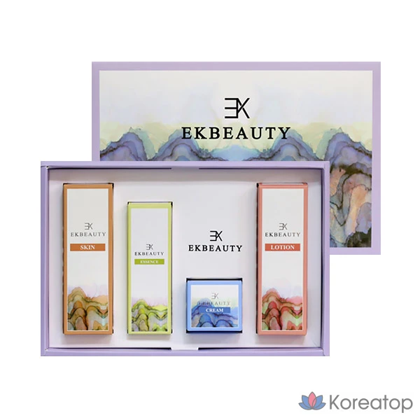 Набор IKEBEAUTY для улучшения состояния кожи, повышения эластичности и увлажнения (4 предмета: увлажняющий крем для лица, увлажняющий лосьон, эссенция для повышения эластичности и крем для повышения эластичности) предназначен для сухой, эластичной и стареющей кожи, 1 набор.