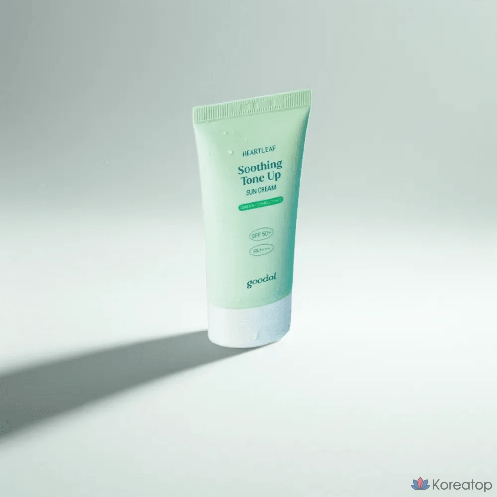 Солнцезащитный успокаивающий крем Goodal Eoseongcho Calming Green Tone-Up, 1 шт., 80 мл