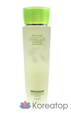 Тоник для лица 3W Clinic Aloe Full Water Activating Skin Toner, 150 мл, 1 шт.