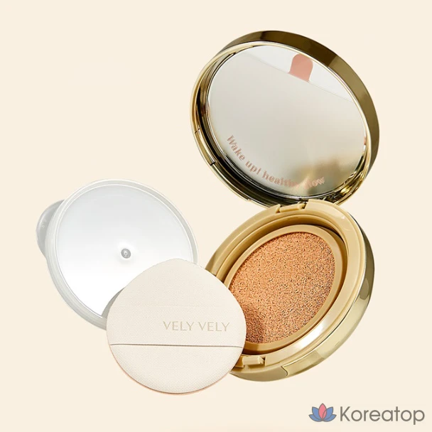 Кушон Vely Vely Aura Honey Glow Cushion Foundation, оттенок 21 Light, 15 г, 1 шт., фото 5