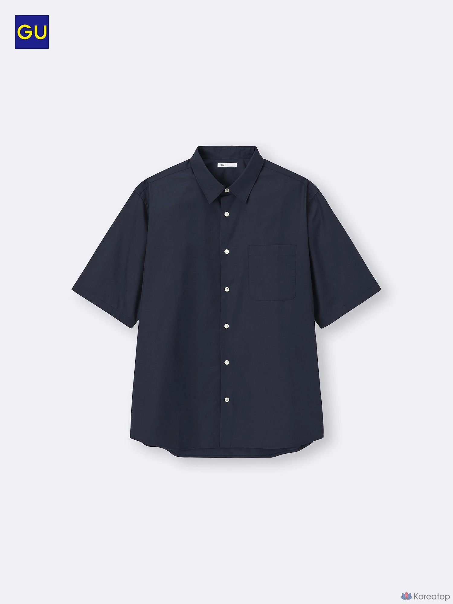 Рубашка Uniqlo Easy Care Broadcloth, короткий рукав