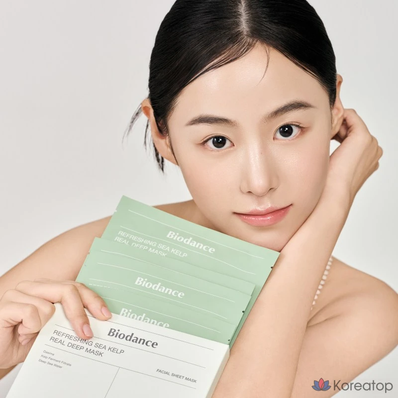 Тканевая маска для лица Biodance Refreshing Sea Kelp Real Deep Mask, 12 шт., фото 6