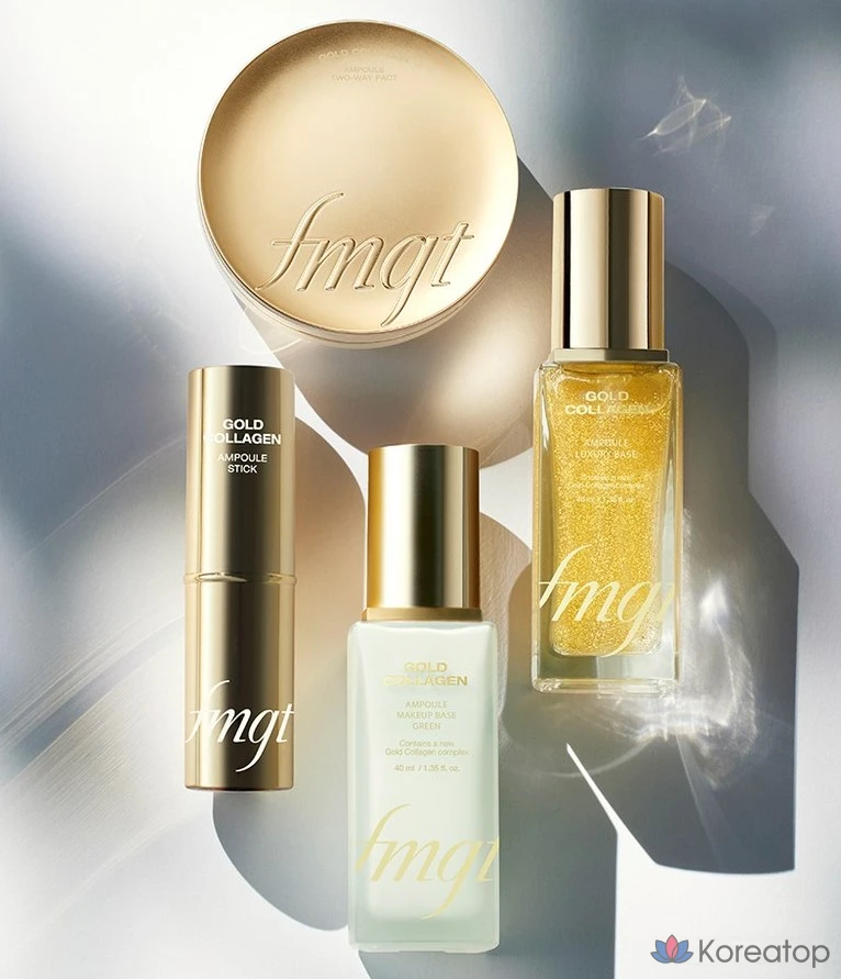 FMGT The Face Shop Gold Collagen Ampoule Glow Foundation 15g, 201 Apricot Beige, 1ea, фото 6