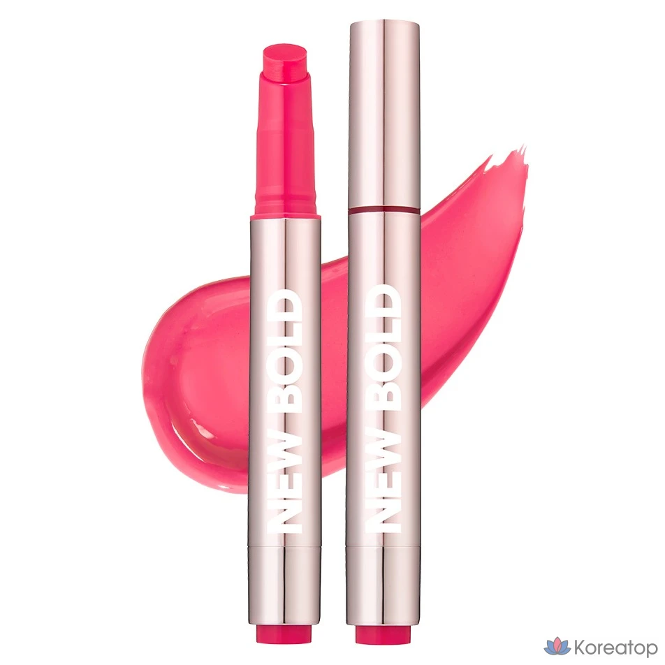 Помада The Face Shop New Bold Glow Melting Lip, 1 шт., оттенок Strawberry, цвет 02.