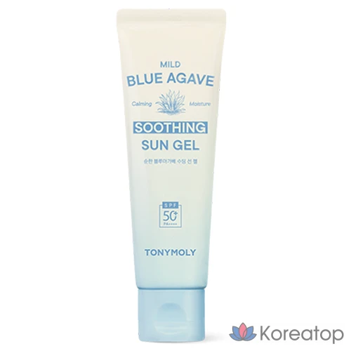 Успокаивающий солнцезащитный гель Tony Moly Mild Blue Agave SPF50+ PA++++, 50 мл, 1 шт.