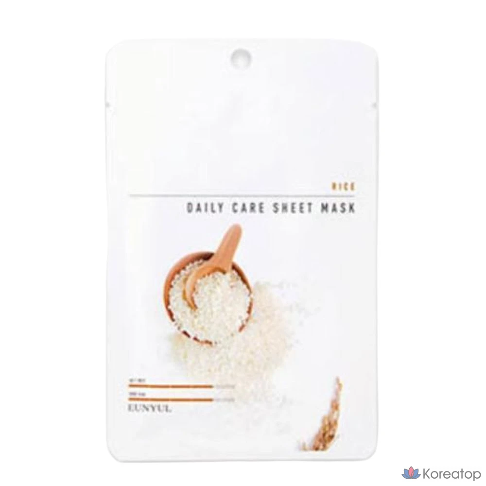 Увлажняющая питательная маска для лица Eunyul Rice Daily Care, 20 листов.