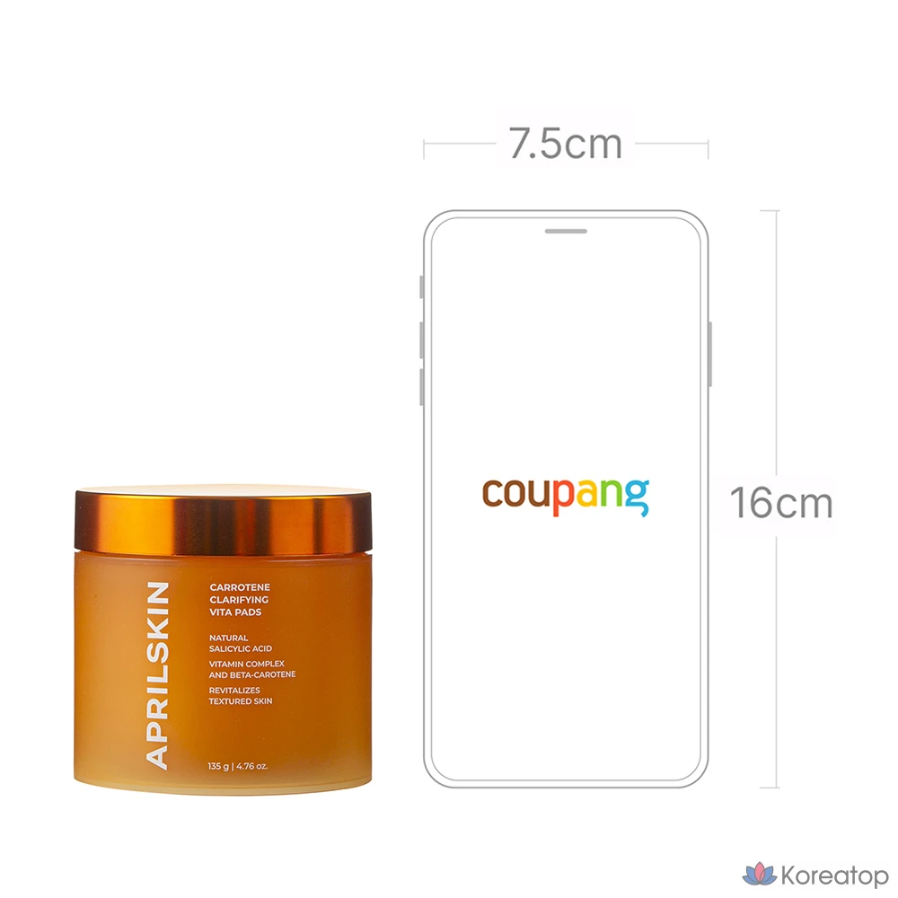 Пэды для лица APRILSKIN Carotene Clarifying Vita Pad, 135 г, 60 шт.