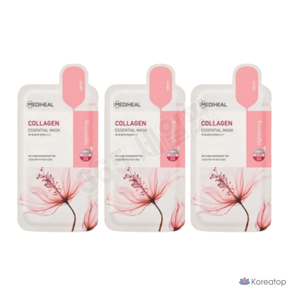 Коллагеновая маска Mediheal Essential, 24 мл, 3 листа, 1 упаковка, 3 штуки.