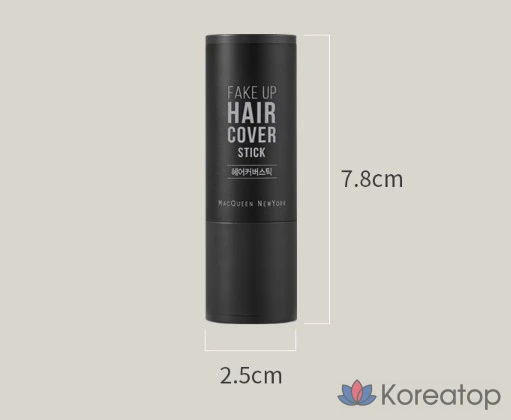 Накладные пряди для волос Mqny New York Fake Up Hair Cover Stick 2,5 г, темно-коричневые, 1 шт.