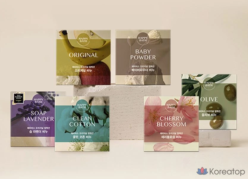 Парфюмерное мыло Happy Bath «Романтическая вишневая роща», 90 г, 1 упаковка.