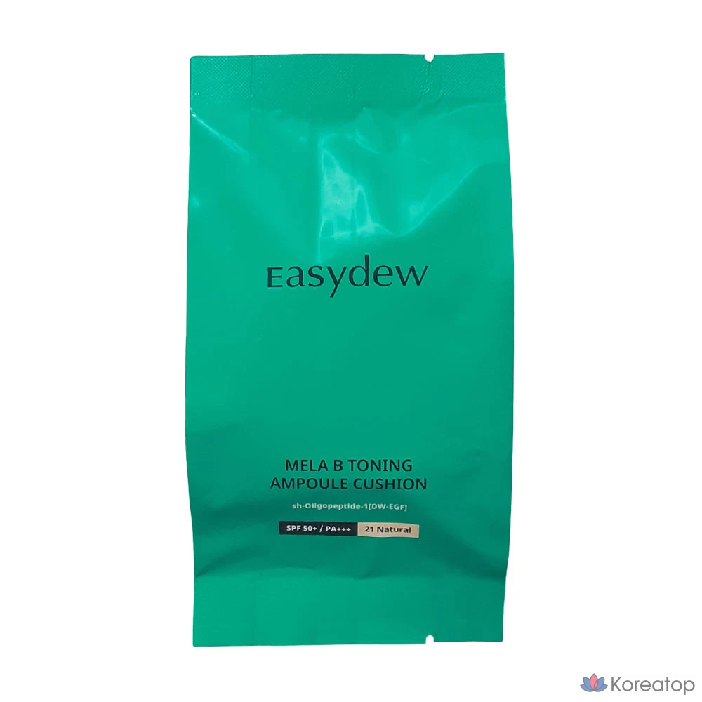 Easydew Freckle Shield Cushion Mela B Melatonin Toning Ampoule Cushion Pact UV Sun Protection Whitening and Wrinkle, 1 шт., № 21 Натуральный, 15 г