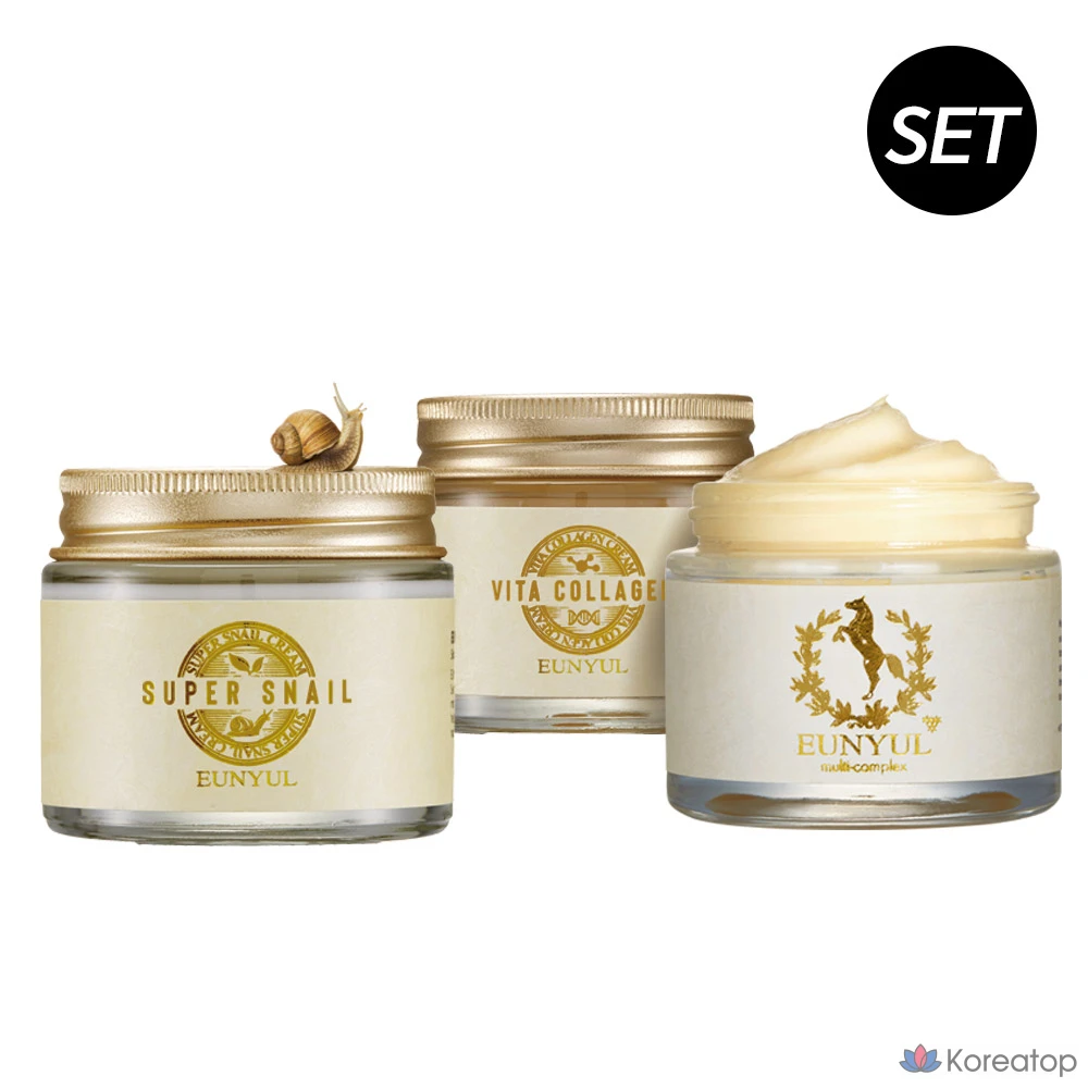 Набор из 3 кремов Eunyul Nutrition Cream (Maeyu Cream + Vita Collagen + Super Nail), 1 комплект.