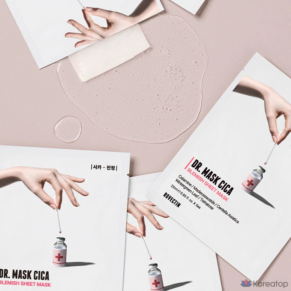 Тканевая маска для лица Rovectin Doctor Cica Mask, 3 шт., фото 6