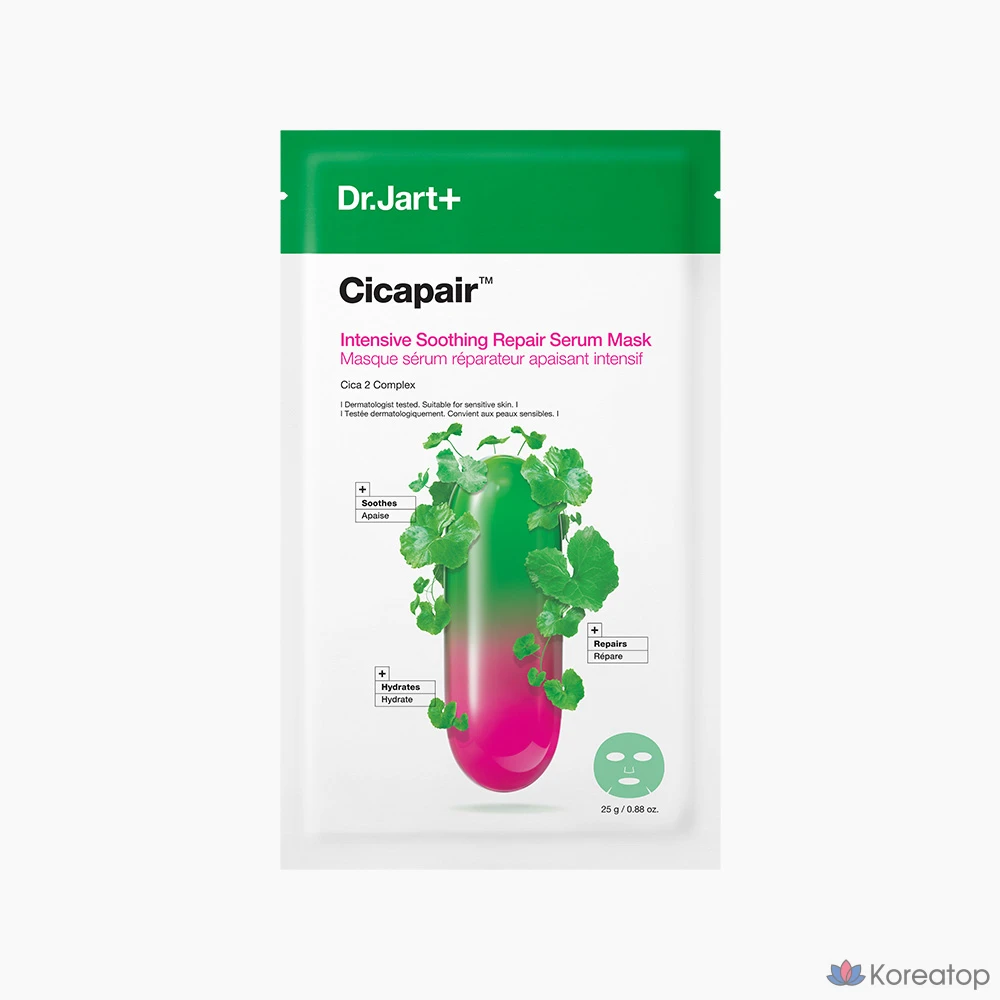 Интенсивная успокаивающая восстанавливающая сыворотка-маска Dr. Jart+ Cicapair, 25 г, 5 шт., 1 упаковка