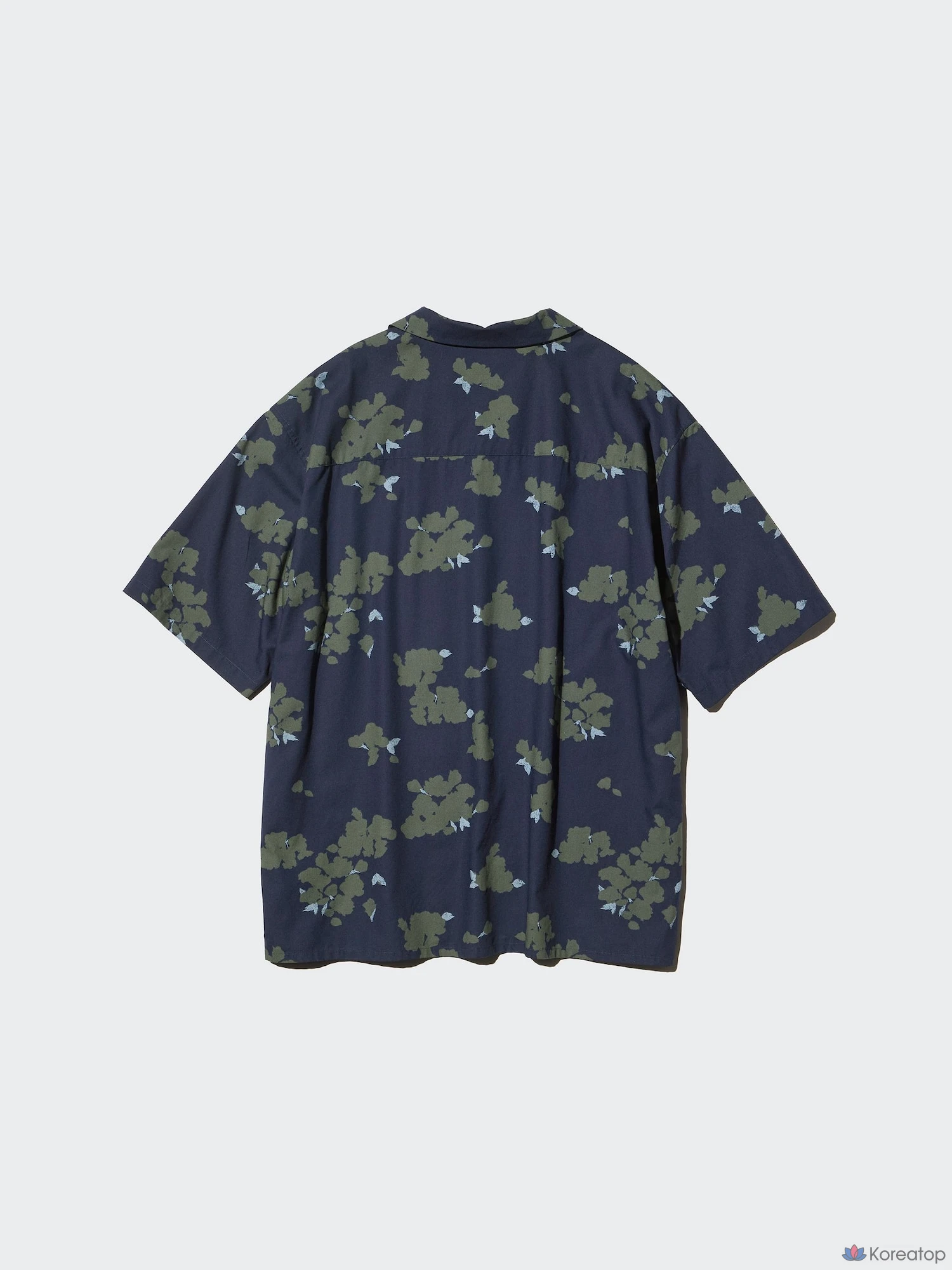 Рубашка Uniqlo Open Collar Shirt с коротким рукавом, принт A
