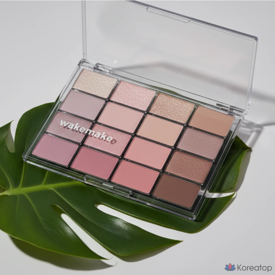 Палетка для век WAKEMAKE Soft Blurring Eye Palette 16 pan, оттенок 14 Caramel Blurring, 1 шт.