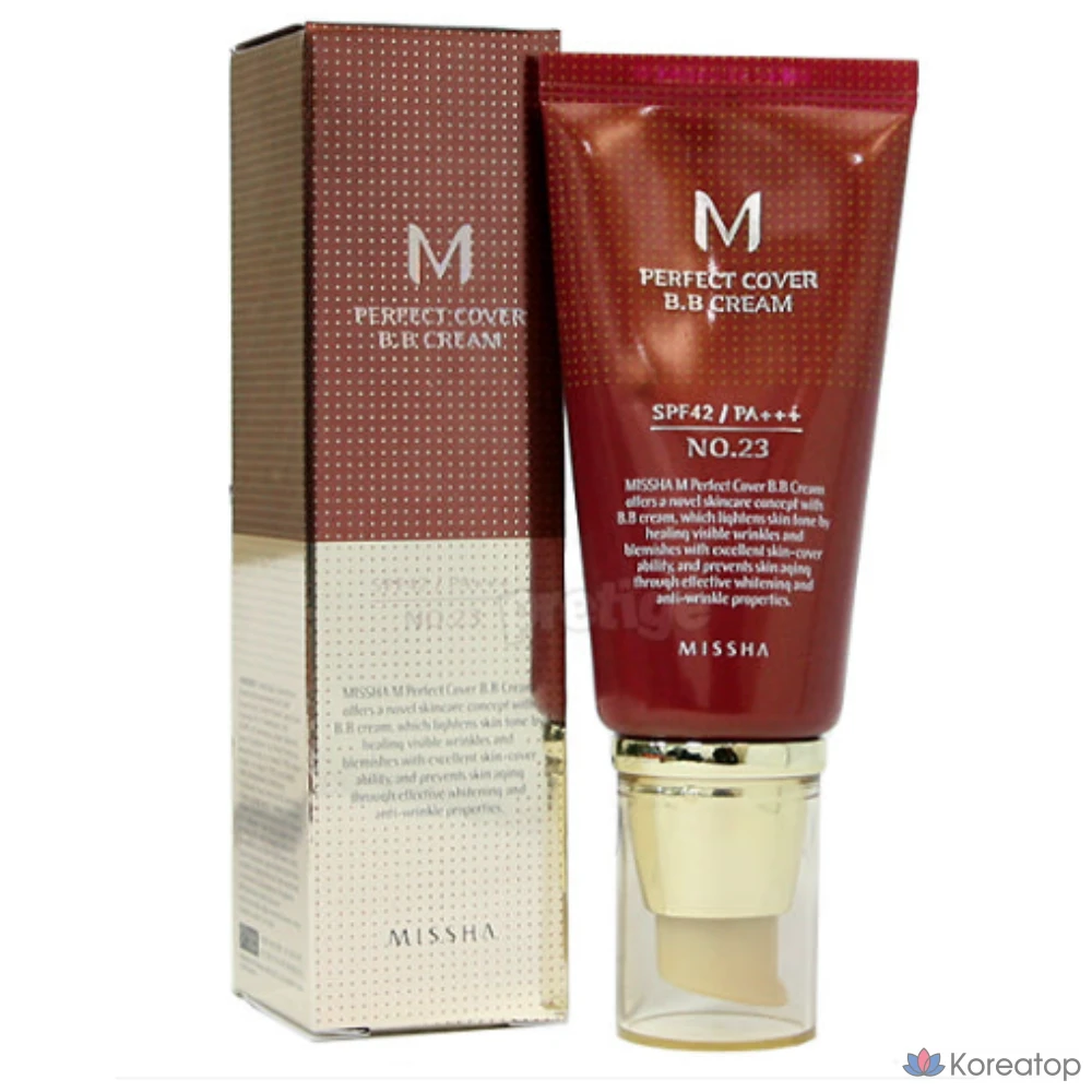 BB-крем Missha M Perfect Cover, № 023 Натуральный бежевый, 50 мл, 1 шт.