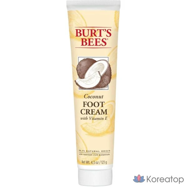 Крем для ног Burt's Bees с кокосовым маслом, упаковка 43 унции, 1 шт.