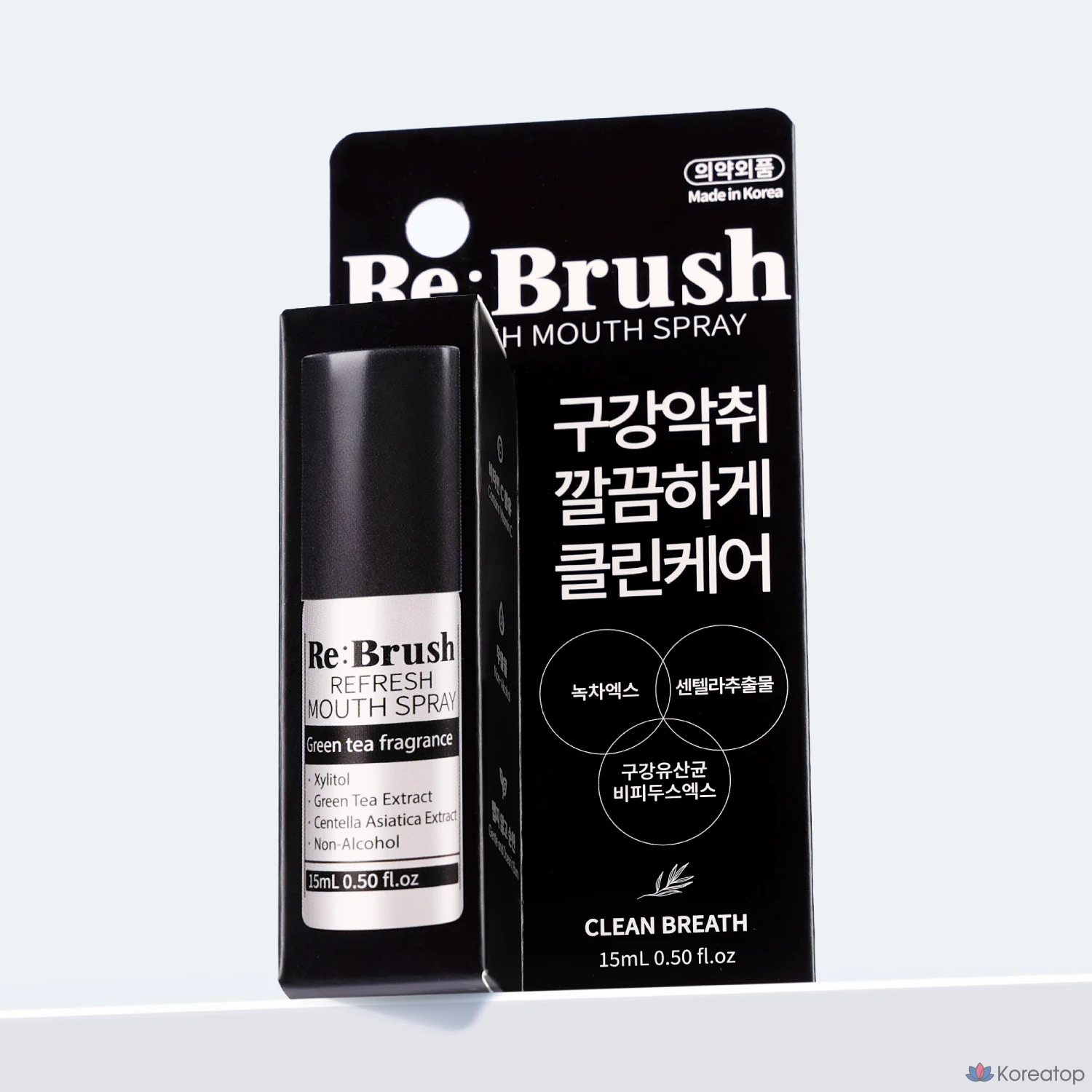 Спрей для полости рта Re:Brush Refresh Alcohol-Free Oral Probiotics Anti-Plaque, 15 мл, 1 шт.