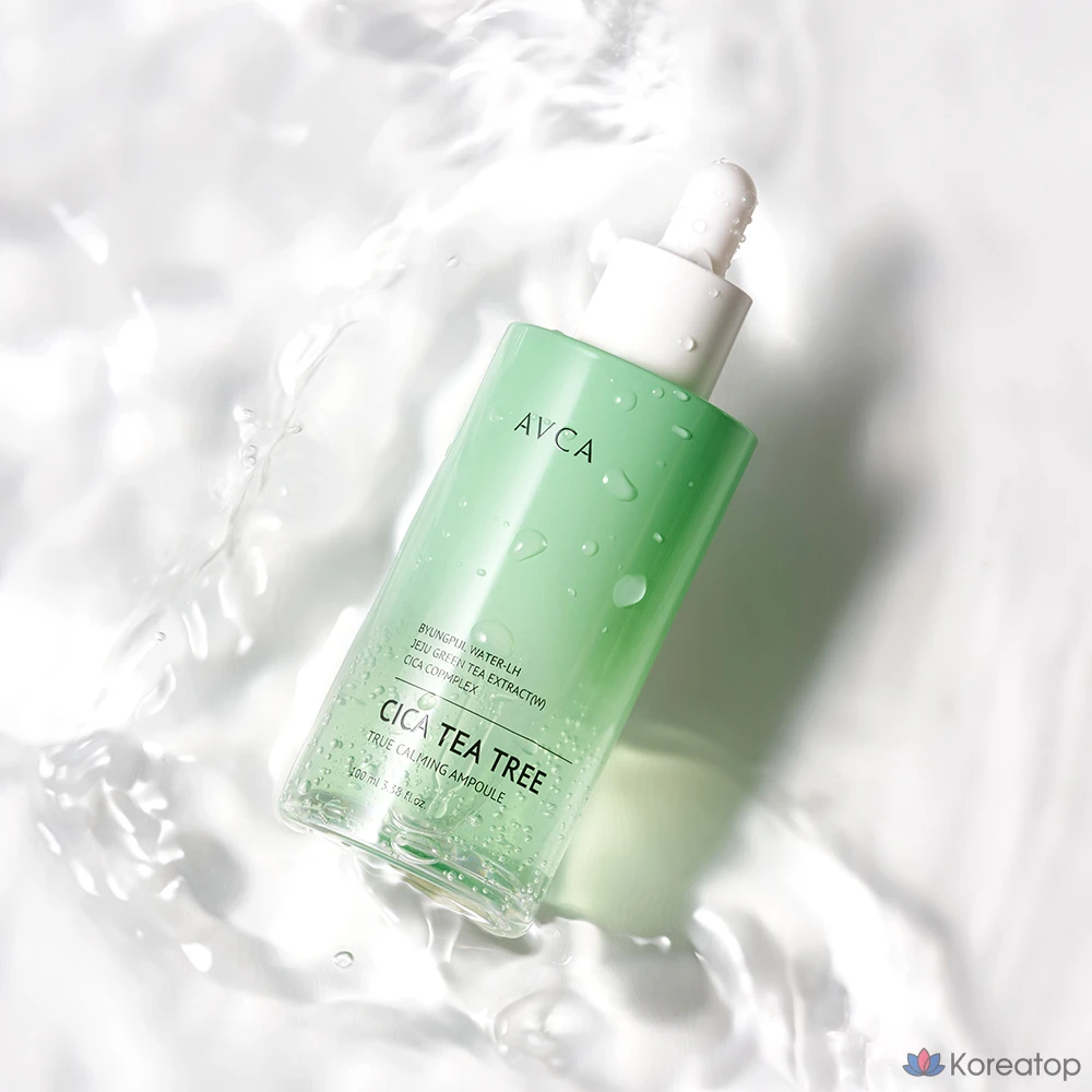 Успокаивающая ампула AVCA True Calming Cica Tea Tree, 100 мл, 1 шт.