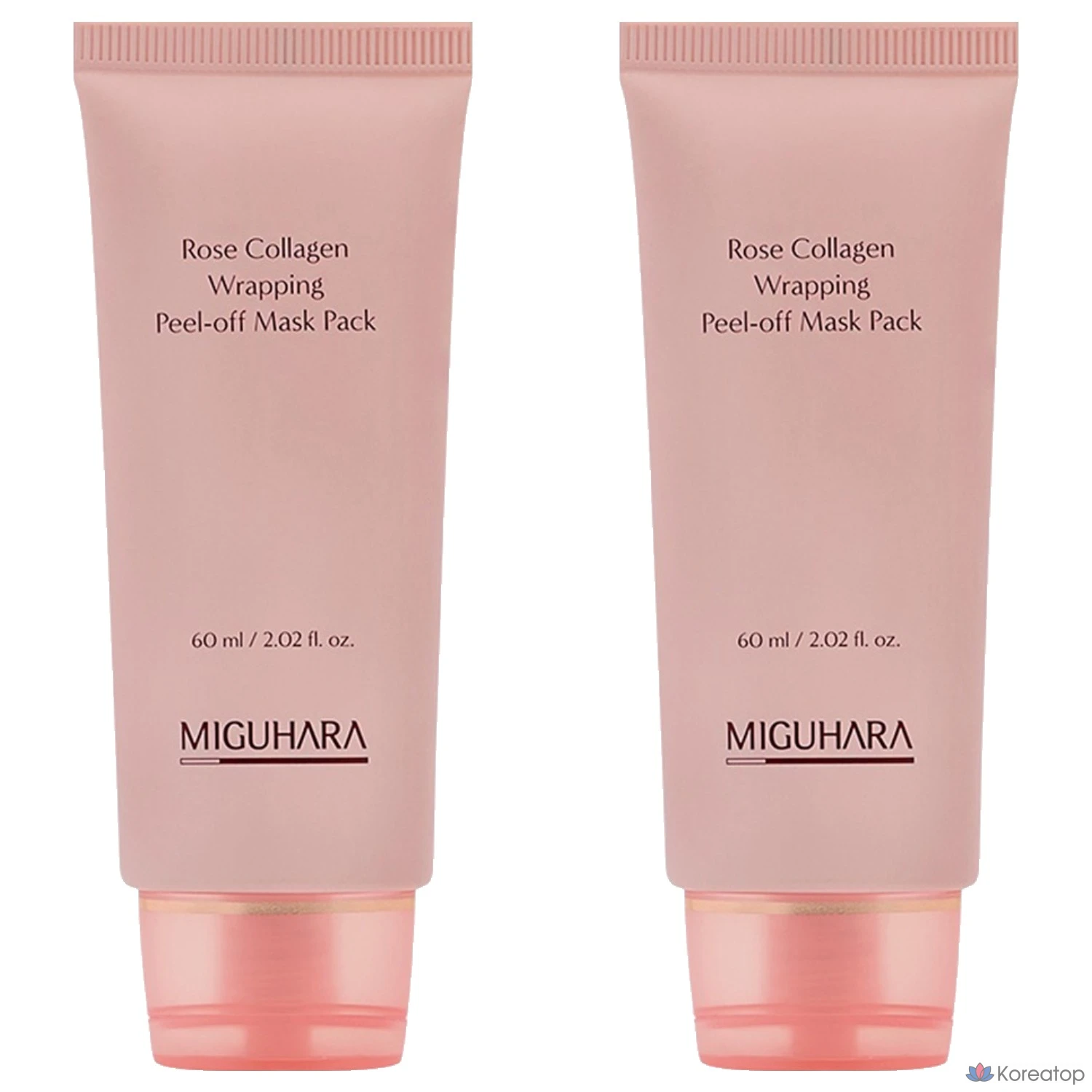 Отшелушивающая маска Miguhara Rose Collagen Wrapping Peel-Off Mask, 60 мл, 2 штуки, 1 упаковка.