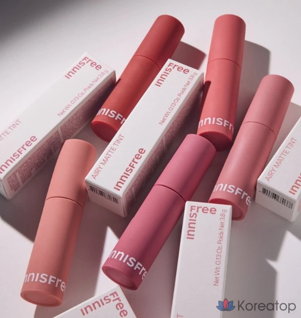 Innisfree Airy Matte Tint, 3,8 г, № 5, розовый (Radish Pink), 1 шт., фото 6