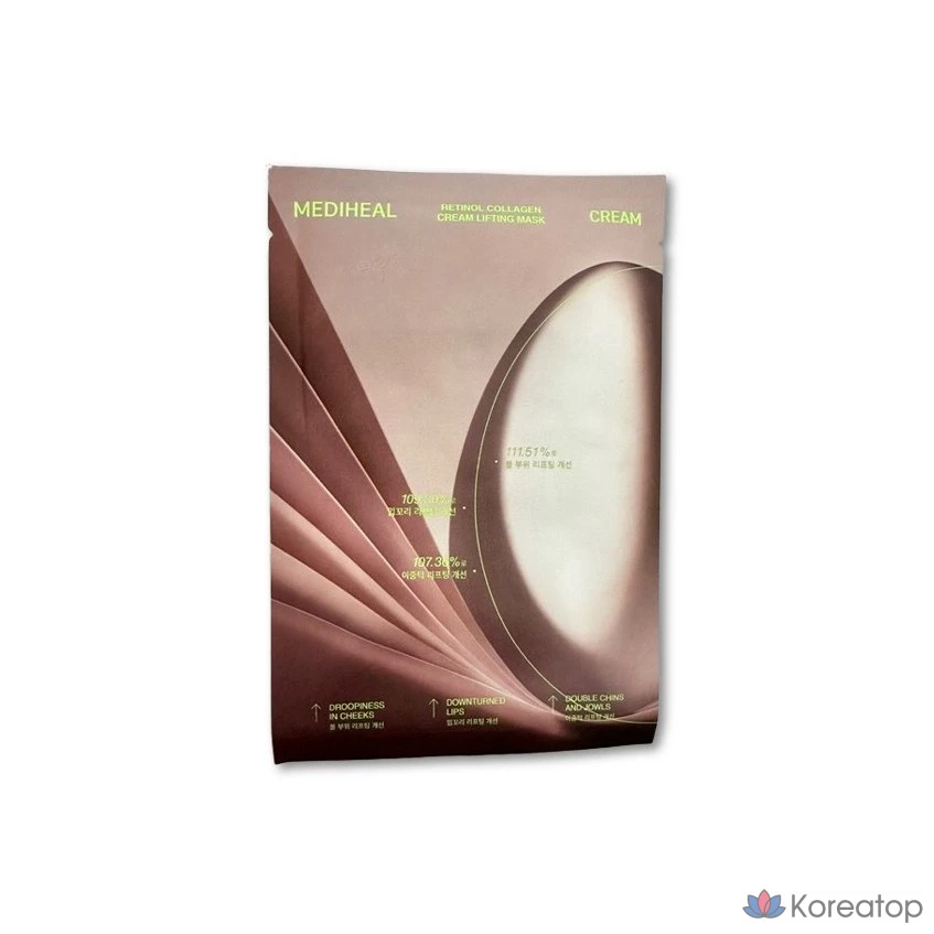 Крем-маска для контурирования лица с ретинолом и коллагеном Mediheal от Хан Хе-джин, подтягивающая кожу подбородка, 1 упаковка, 1 шт.