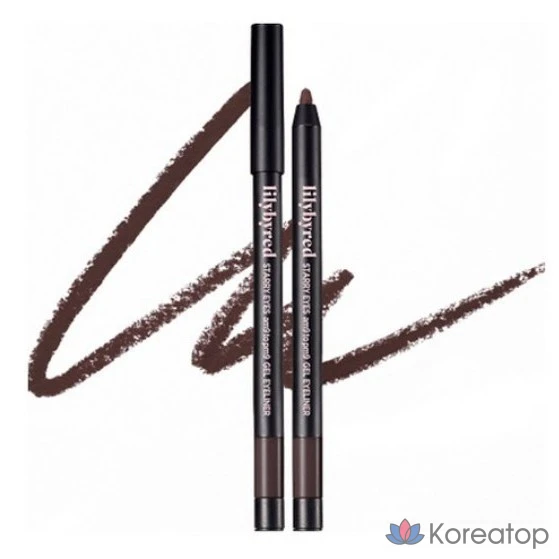 Гелевая подводка для глаз Lilybyred Stari Eyes 9 to 9 Gel Eyeliner, оттенок 18 Hazy Brown, 0.5 г, 1 шт.