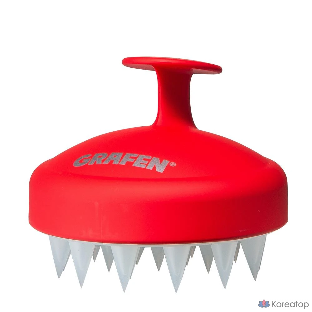 Графеновая кисть для кожи головы, красная, 1 шт.