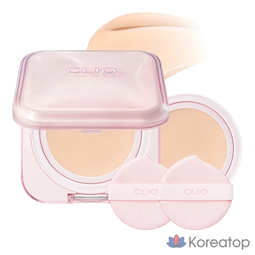 Набор тональных кремов Clio Kill Cover Mesh Glow Essential Cushion Set [Основной продукт + Сменный блок] + 2 спонжа, 21N лен, 1 шт.