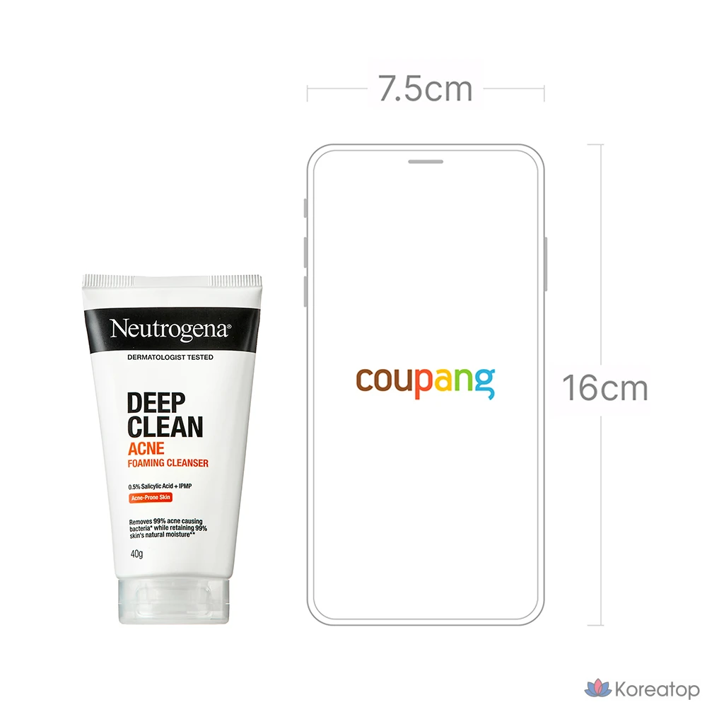 Пенка для умывания Neutrogena Deep Clean Acne Foaming Cleanser, 40 г, 1 шт.