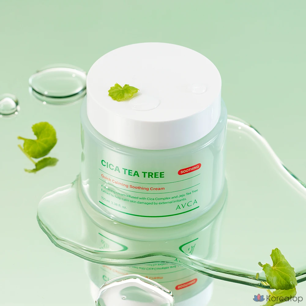 Успокаивающий крем AVCA Quick Calming Cica Tea Tree Rebalancing Soothing Cream, 1 шт., 100 мл