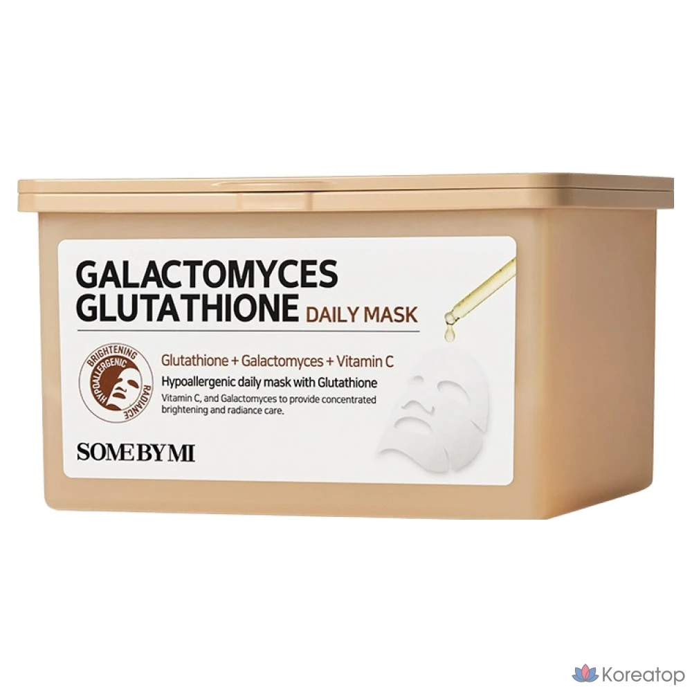 Маска для лица Some By Mi Galactomyces Glutathione Daily Mask, 1 шт., 30 штук