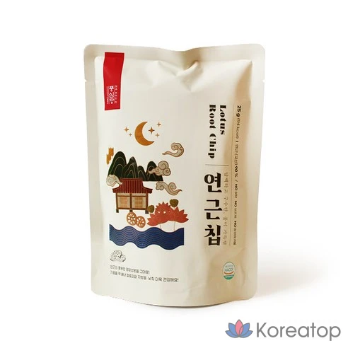 Poongsimdang Lotus Root Chips веганская здоровая закуска без сахара и глютена