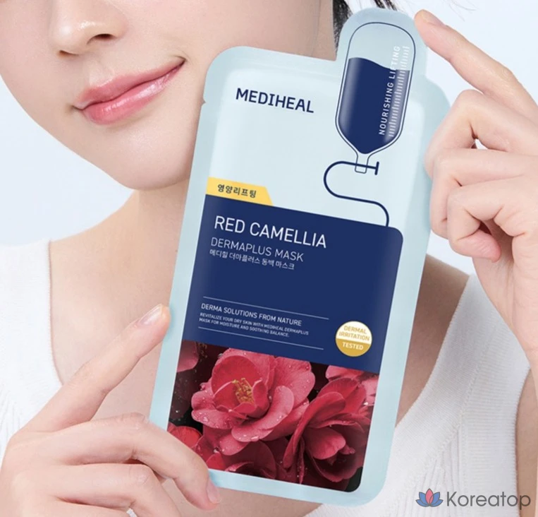 Тканевая маска для лица MEDIHEAL Dermaplus Camellia Mask, 40 шт., фото 6