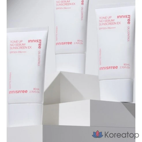 Солнцезащитный крем Innisfree Tone Up No Sebum Sunscreen EX SPF50+ PA++++, 50 мл