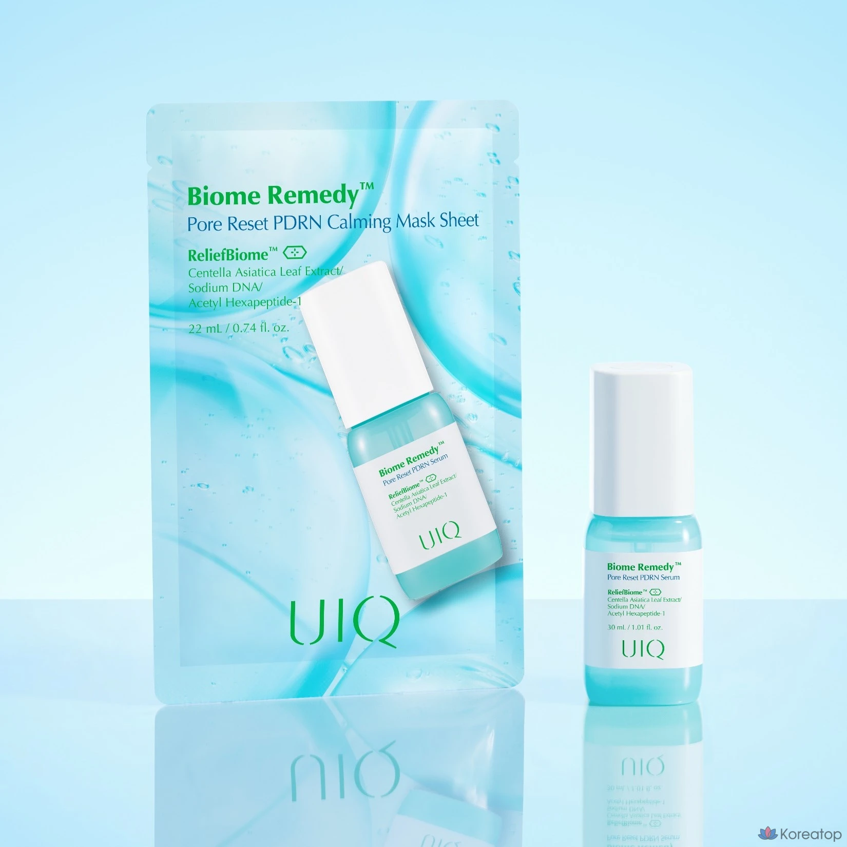 Тканевая маска для лица UIQ Biome Remedy Pore Reset PDRN Calming Mask Sheet, 10 шт., фото 6